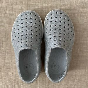 Silver Glitter Native Shoes